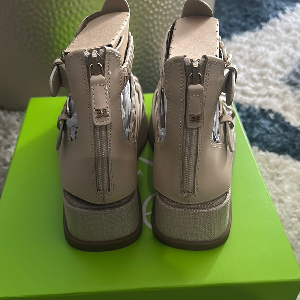 Sam Edelman Beige Braided Platform Sandals - Picture 3 of 7